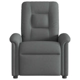 Fauteuil inclinable de massage en tissu gris foncé