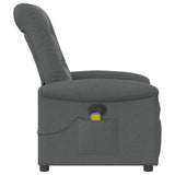Fauteuil inclinable de massage en tissu gris foncé