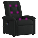 Fauteuil de massage inclinable Noir Tissu