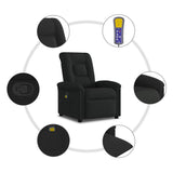 Fauteuil de massage inclinable Noir Tissu