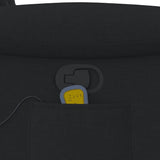Fauteuil de massage inclinable Noir Tissu