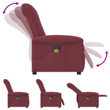 Fauteuil de massage inclinable Rouge bordeaux Tissu