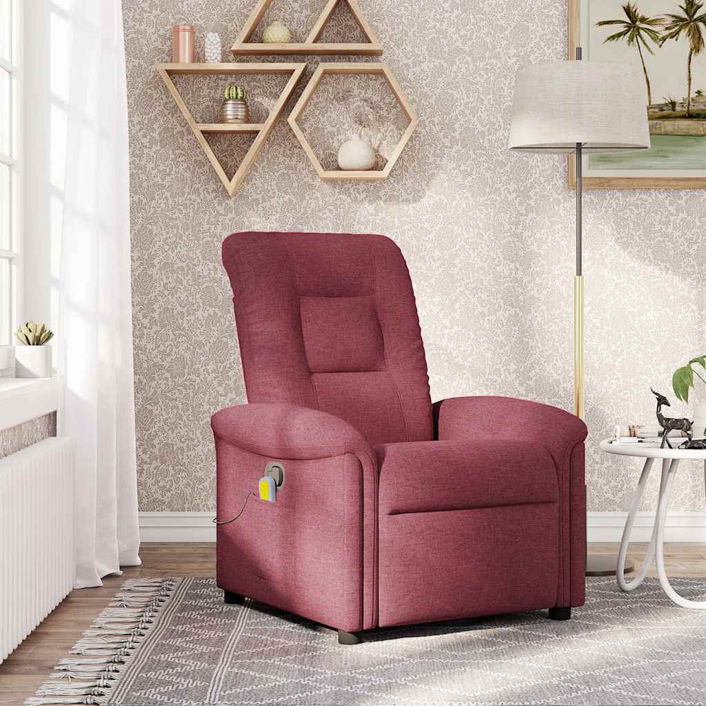 Fauteuil de massage inclinable Rouge bordeaux Tissu