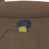 Fauteuil de massage inclinable Marron Tissu