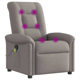 Fauteuil de massage inclinable Taupe Tissu