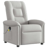 Fauteuil de massage inclinable gris nuage tissu