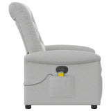 Fauteuil de massage inclinable gris nuage tissu