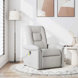 Fauteuil de massage inclinable gris nuage tissu