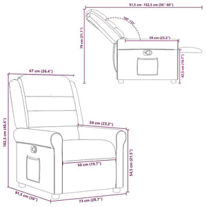 Fauteuil inclinable Gris foncé Tissu