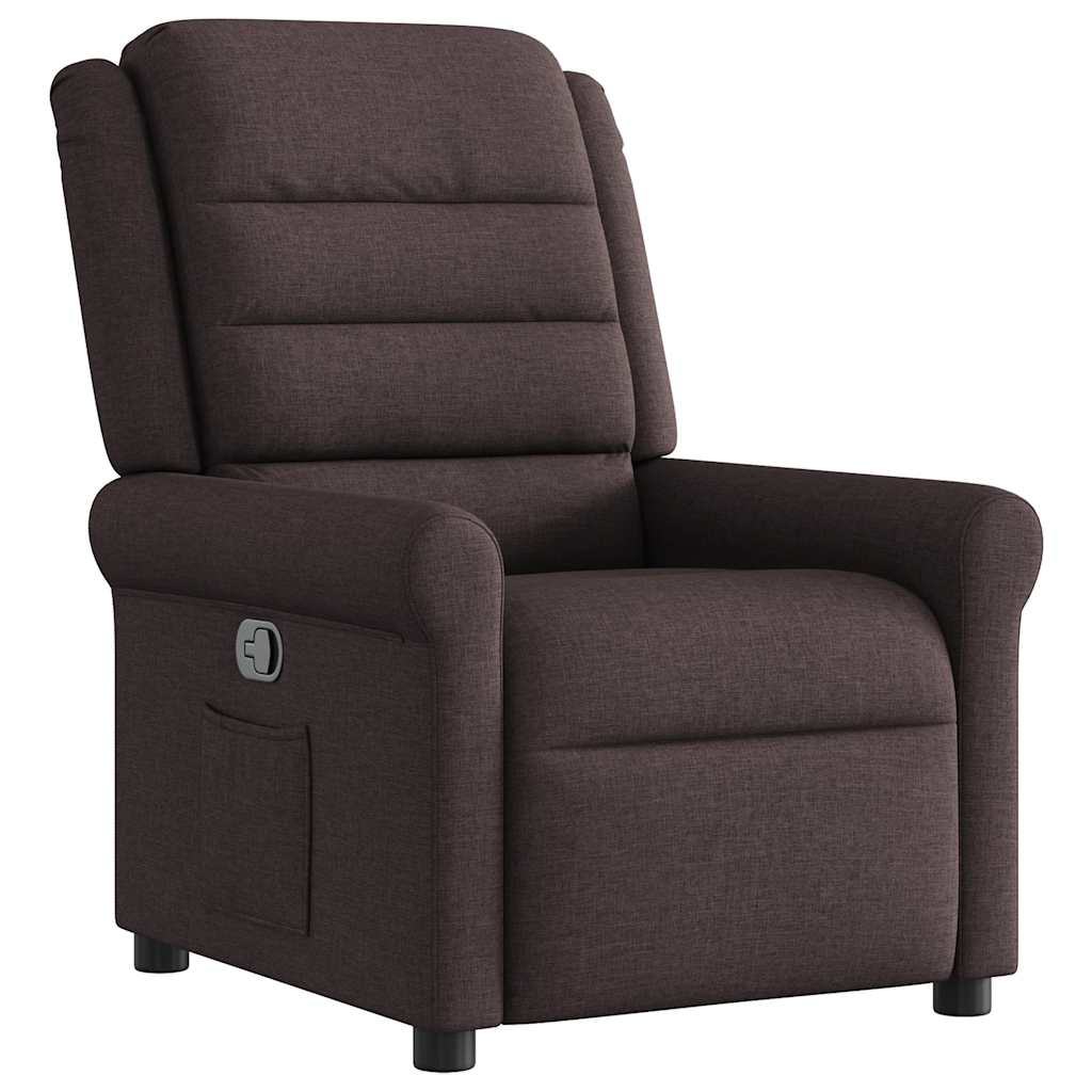 Fauteuil inclinable Marron foncé Tissu