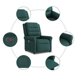Fauteuil inclinable Vert foncé Tissu