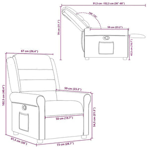 Fauteuil inclinable Vert foncé Tissu
