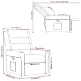 Fauteuil inclinable Taupe Tissu