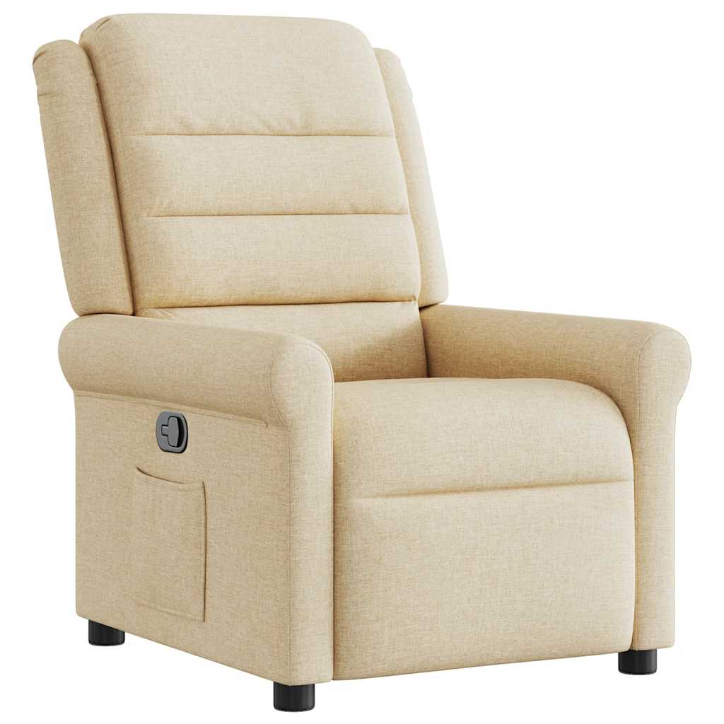 Fauteuil inclinable Crème Tissu
