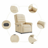 Fauteuil inclinable Crème Tissu