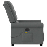 Fauteuil inclinable de massage en tissu gris foncé