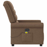 Fauteuil de massage inclinable Marron Tissu
