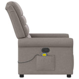 Fauteuil de massage inclinable Taupe Tissu