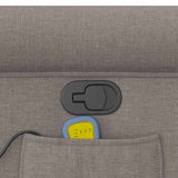 Fauteuil de massage inclinable Taupe Tissu