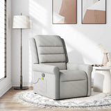 Fauteuil de massage inclinable gris nuage tissu