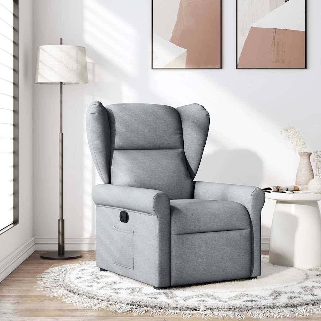 Fauteuil inclinable Gris clair Tissu