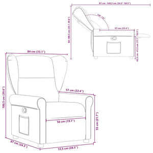Fauteuil inclinable Noir Tissu