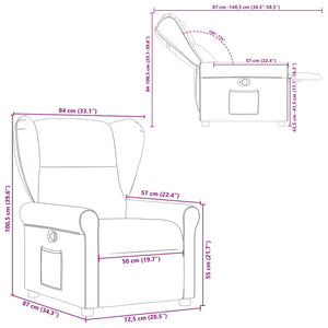 Fauteuil inclinable Marron foncé Tissu