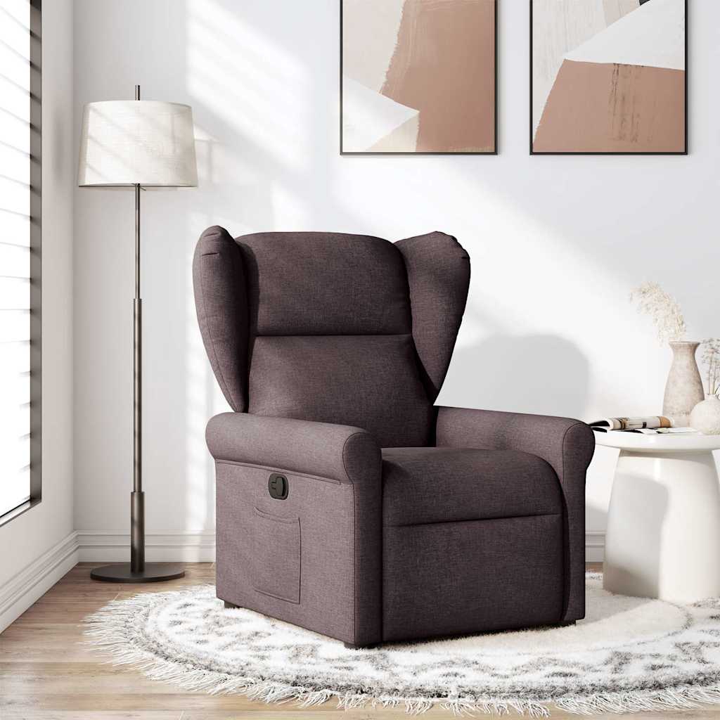 Fauteuil inclinable Marron foncé Tissu
