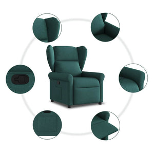 Fauteuil inclinable Vert foncé Tissu