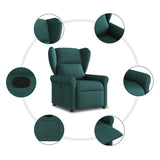 Fauteuil inclinable Vert foncé Tissu