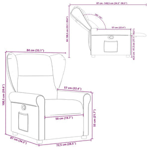 Fauteuil inclinable Vert foncé Tissu