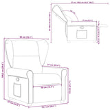 Fauteuil inclinable Vert foncé Tissu