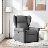 Fauteuil inclinable de massage en tissu gris foncé