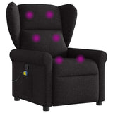 Fauteuil de massage inclinable Noir Tissu