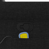 Fauteuil de massage inclinable Noir Tissu