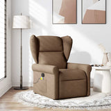 Fauteuil de massage inclinable Marron Tissu