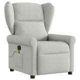 Fauteuil de massage inclinable gris nuage tissu