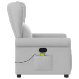 Fauteuil de massage inclinable gris nuage tissu