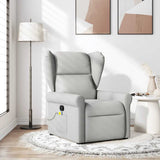Fauteuil de massage inclinable gris nuage tissu