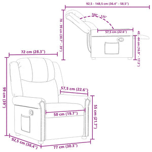 Fauteuil inclinable Noir brillant Similicuir