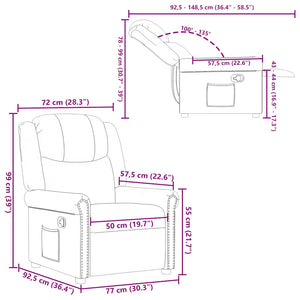 Fauteuil inclinable Marron brillant Similicuir