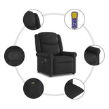 Fauteuil de massage Noir Similicuir brillant