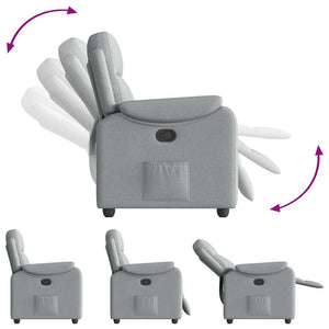 Fauteuil inclinable Gris clair Tissu
