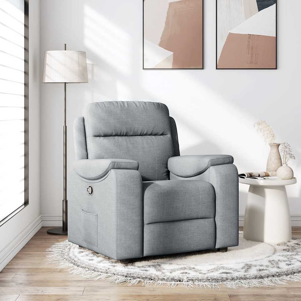 Fauteuil inclinable Gris clair Tissu