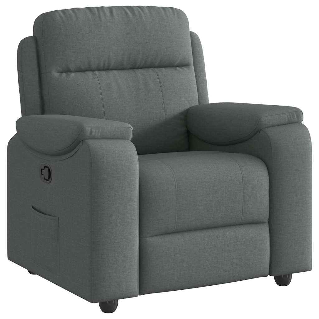 Fauteuil inclinable Gris foncé Tissu