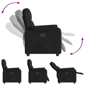 Fauteuil inclinable Noir Tissu