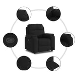 Fauteuil inclinable Noir Tissu