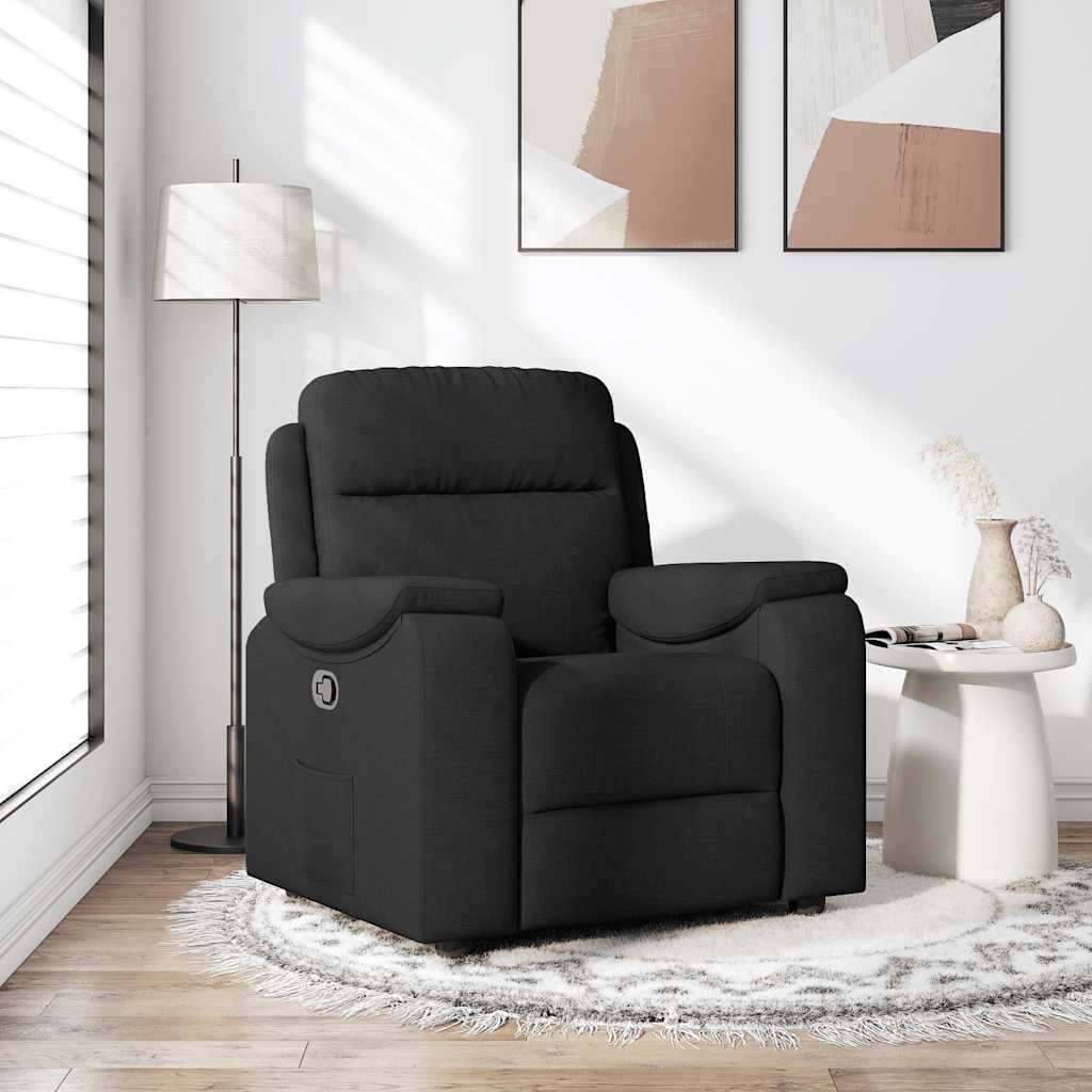 Fauteuil inclinable Noir Tissu