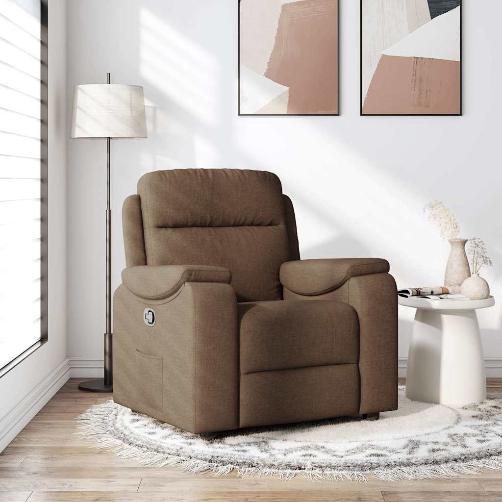 Fauteuil inclinable Marron Tissu