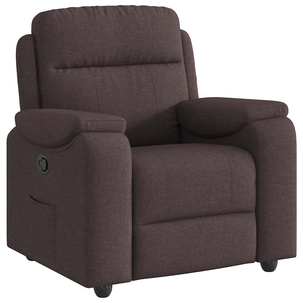 Fauteuil inclinable Marron foncé Tissu